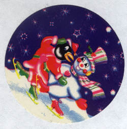 lisa frank stickers snowman