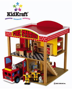 Kraft Fire House with Truck and 20 Piece Accessory Set.