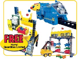 FREE Power ROK-Lift with RC Forklift and RC Monorail